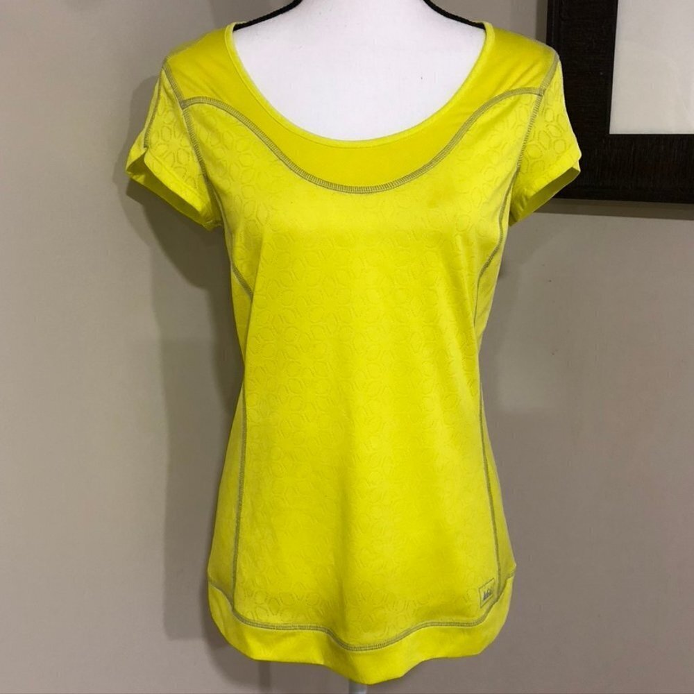 *REI* Bright Yellow Short Sleeve Athletic Shirt